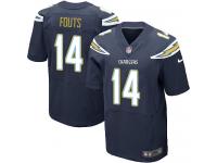 Men Nike NFL San Diego Chargers #14 Dan Fouts Authentic Elite Home Navy Blue Jersey