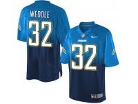 Men Nike NFL San Diego Chargers #32 Eric Weddle Electric BlueNavy Fadeaway Limited Jersey