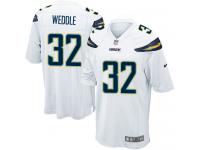 Men Nike NFL San Diego Chargers #32 Eric Weddle Road White Game Jersey