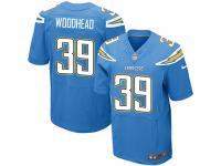 Men Nike NFL San Diego Chargers #39 Danny Woodhead Authentic Elite Electric Blue Jersey