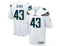Men Nike NFL San Diego Chargers #43 Branden Oliver Road White Game Jersey