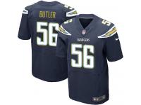 Men Nike NFL San Diego Chargers Donald Butler Authentic Elite Home Navy Blue 56 New Jersey
