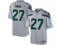 Men Nike NFL Seattle Seahawks #27 Tharold Simon Grey Limited Jersey