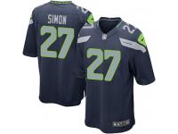 Men Nike NFL Seattle Seahawks #27 Tharold Simon Home Navy Blue Game Jersey