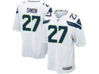 Men Nike NFL Seattle Seahawks #27 Tharold Simon Road White Game Jersey