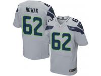 Men Nike NFL Seattle Seahawks #62 Drew Nowak Authentic Elite Grey Jersey