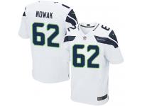 Men Nike NFL Seattle Seahawks #62 Drew Nowak Authentic Elite Road White Jersey