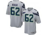 Men Nike NFL Seattle Seahawks #62 Drew Nowak Grey Game Jersey