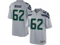 Men Nike NFL Seattle Seahawks #62 Drew Nowak Grey Limited Jersey
