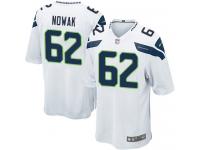 Men Nike NFL Seattle Seahawks #62 Drew Nowak Road White Game Jersey