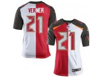 Men Nike NFL Tampa Bay Buccaneers #21 Alterraun Verner Authentic Elite TeamRoad Two Tone Jersey