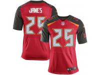 Men Nike NFL Tampa Bay Buccaneers #25 Mike James Authentic Elite Home Red Jersey