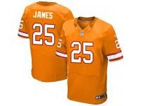 Men Nike NFL Tampa Bay Buccaneers #25 Mike James Authentic Elite Orange Jersey