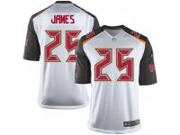 Men Nike NFL Tampa Bay Buccaneers #25 Mike James Road White Game Jersey