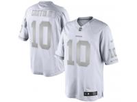 Men Nike NFL Washington Redskins #10 Robert Griffin III White Platinum Limited Jersey