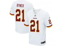 Men Nike NFL Washington Redskins #21 Earnest Byner Authentic Elite Road White Jersey