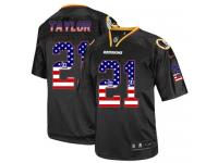 Men Nike NFL Washington Redskins #21 Sean Taylor Black USA Flag Fashion Limited Jersey