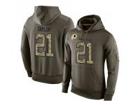 Men Nike NFL Washington Redskins #21 Sean Taylor Olive Salute To Service KO Performance Hoodie