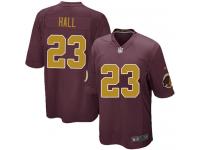 Men Nike NFL Washington Redskins #23 DeAngelo Hall Burgundy Red 80th Anniversary Limited Jersey