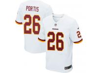 Men Nike NFL Washington Redskins #26 Clinton Portis Authentic Elite Road White Jersey