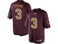 Men Nike NFL Washington Redskins #3 Dustin Hopkins Burgundy Red 80th Anniversary Limited Jersey