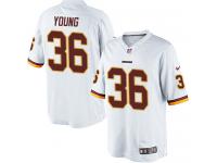Men Nike NFL Washington Redskins #36 Darrel Young Road White Limited Jersey