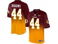 Men Nike NFL Washington Redskins #44 John Riggins Burgundy RedGold Fadeaway Limited Jersey