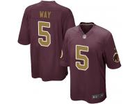 Men Nike NFL Washington Redskins #5 Tress Way Burgundy Red 80th Anniversary Game Jersey
