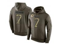 Men Nike NFL Washington Redskins #7 Joe Theismann Olive Salute To Service KO Performance Hoodie
