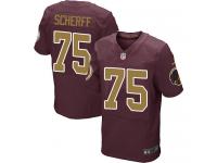 Men Nike NFL Washington Redskins #75 Brandon Scherff Authentic Elite Burgundy Red 80th Anniversary Jersey
