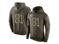 Men Nike NFL Washington Redskins #81 Art Monk Olive Salute To Service KO Performance Hoodie