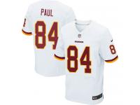 Men Nike NFL Washington Redskins #84 Niles Paul Authentic Elite Road White Jersey