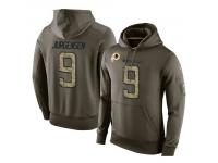 Men Nike NFL Washington Redskins #9 Sonny Jurgensen Olive Salute To Service KO Performance Hoodie