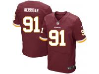 Men Nike NFL Washington Redskins #91 Ryan Kerrigan Authentic Elite Home Burgundy Red Jersey