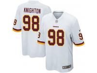 Men Nike NFL Washington Redskins #98 Terrance Knighton Road White Game Jersey
