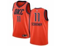 Men Nike Oklahoma City Thunder #11 Detlef Schrempf Orange  Jersey - Earned Edition