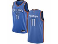 Men Nike Oklahoma City Thunder #11 Detlef Schrempf  Royal Blue Road NBA Jersey - Icon Edition
