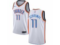 Men Nike Oklahoma City Thunder #11 Detlef Schrempf White Home NBA Jersey - Association Edition