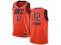 Men Nike Oklahoma City Thunder #12 Steven Adams Orange  Jersey - Earned Edition