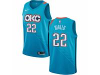Men Nike Oklahoma City Thunder #22 Hamidou Diallo Turquoise NBA Jersey - City Edition