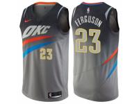Men Nike Oklahoma City Thunder #23 Terrance Ferguson  Gray NBA Jersey - City Edition