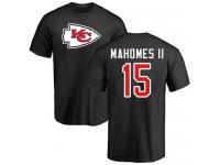 Men Nike Patrick Mahomes II Black Name & Number Logo - NFL Kansas City Chiefs #15 T-Shirt