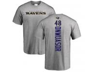 Men Nike Patrick Onwuasor Ash Backer - NFL Baltimore Ravens #48 T-Shirt