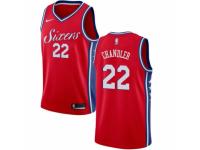 Men Nike Philadelphia 76ers #22 Wilson Chandler Red NBA Jersey Statement Edition