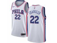Men Nike Philadelphia 76ers #22 Wilson Chandler White NBA Jersey - Association Edition