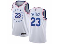 Men Nike Philadelphia 76ers #23 Jimmy Butler White  Jersey - Earned Edition
