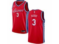 Men Nike Philadelphia 76ers #3 Dana Barros  Red Alternate NBA Jersey Statement Edition