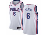 Men Nike Philadelphia 76ers #6 Julius Erving White Home NBA Jersey - Association Edition
