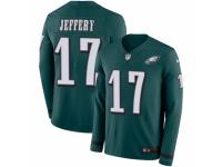 Men Nike Philadelphia Eagles #17 Alshon Jeffery Limited Green Therma Long Sleeve NFL Jersey