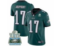 Men Nike Philadelphia Eagles #17 Alshon Jeffery Midnight Green Team Color Vapor Untouchable Limited Player Super Bowl LII Champions NFL Jersey